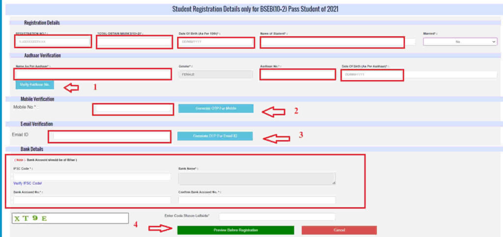 bihar mukhyamantri kanya utthan yojana registration