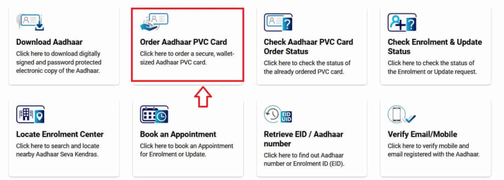 pvc aadhaar card process