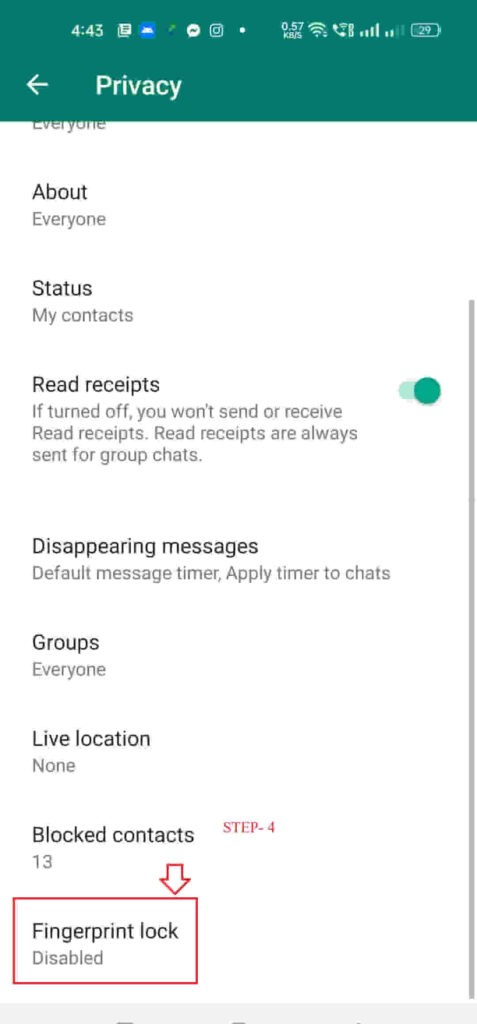 whatsapp me lock kaise lagaye