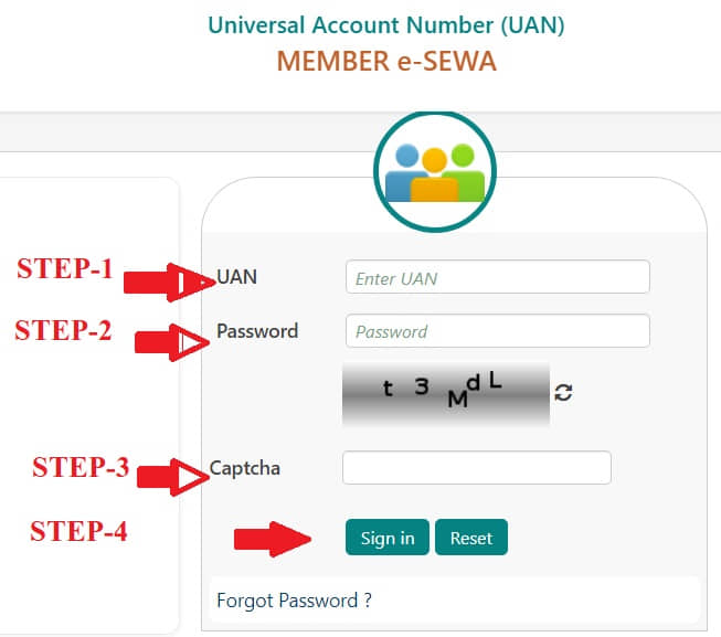 EPFo Member login