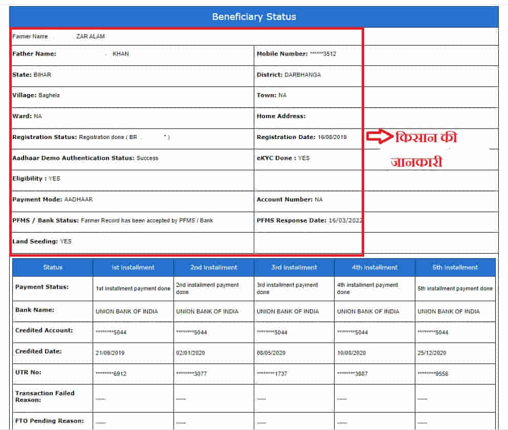 pm kisan benificiary status