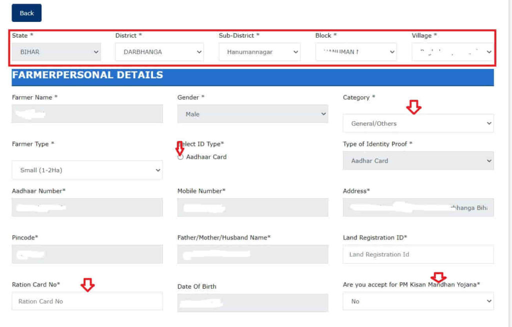 pm kisan registration form