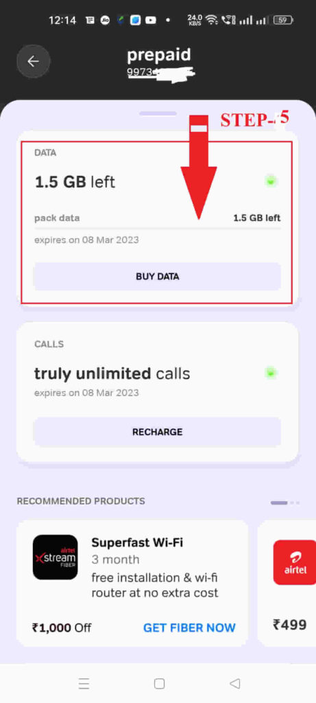 airtel ka data kaise check kare app se