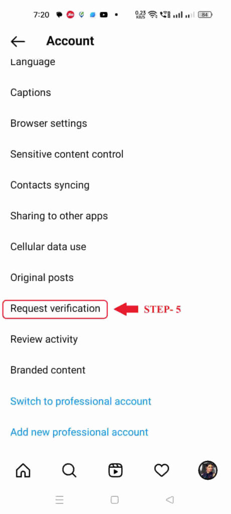 instagram account blue tick verification