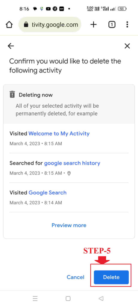 google my activity delete kaise kare