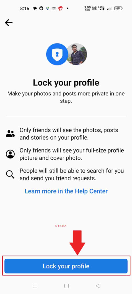 mobile se facebook profile lock kaise kare