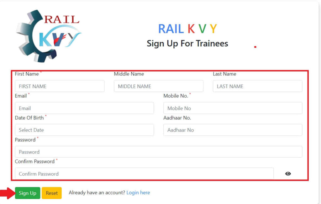 rail kaushal vikas yojana registration