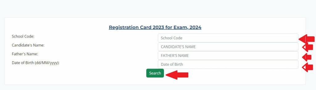 bihar board registration card download