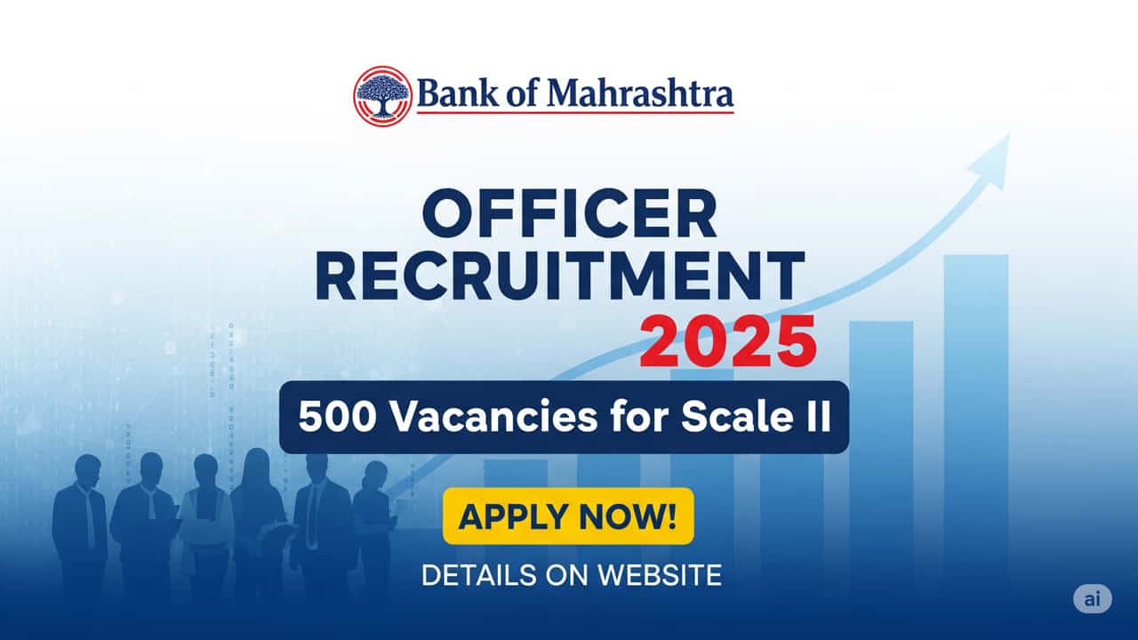 Bank of Maharashtra Officer Recruitment 2025 – स्केल II में 500 पदों पर बंपर भर्ती