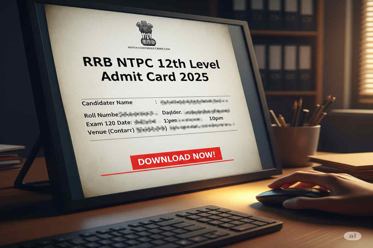 RRB NTPC 12th Level Admit Card