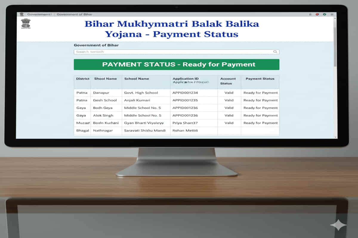 Mukhyamantri Balak Balika Yojana Payment Status