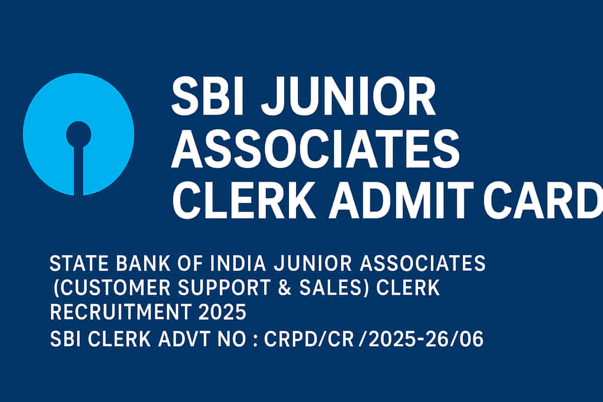 SBI Junior Associates Clerk Admit Card 2025