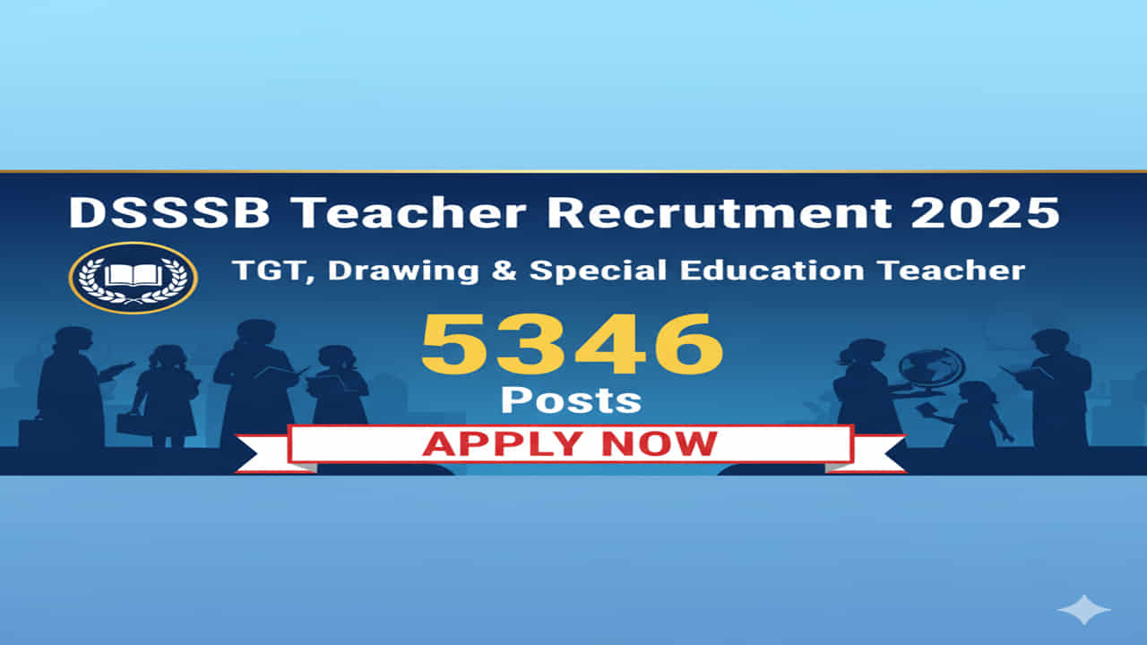 DSSSB Teacher Recruitment 2025: TGT, Drawing &amp; Special Education Teacher 5346 Posts