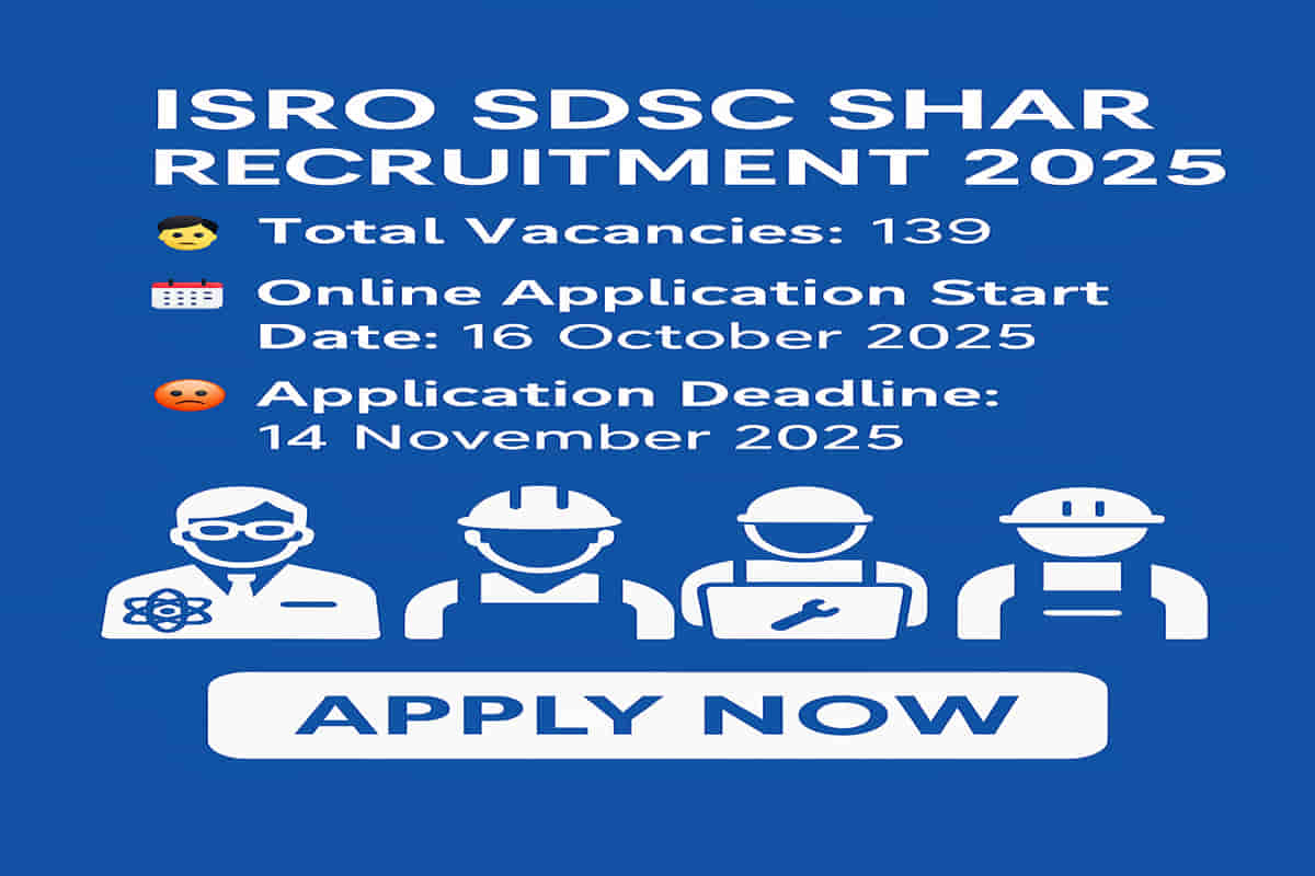 ISRO SDSC SHAR Recruitment 2025