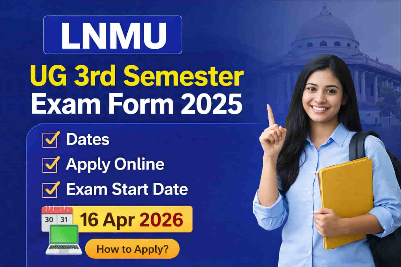 LNMU UG 3rd Semester Exam Form 2025