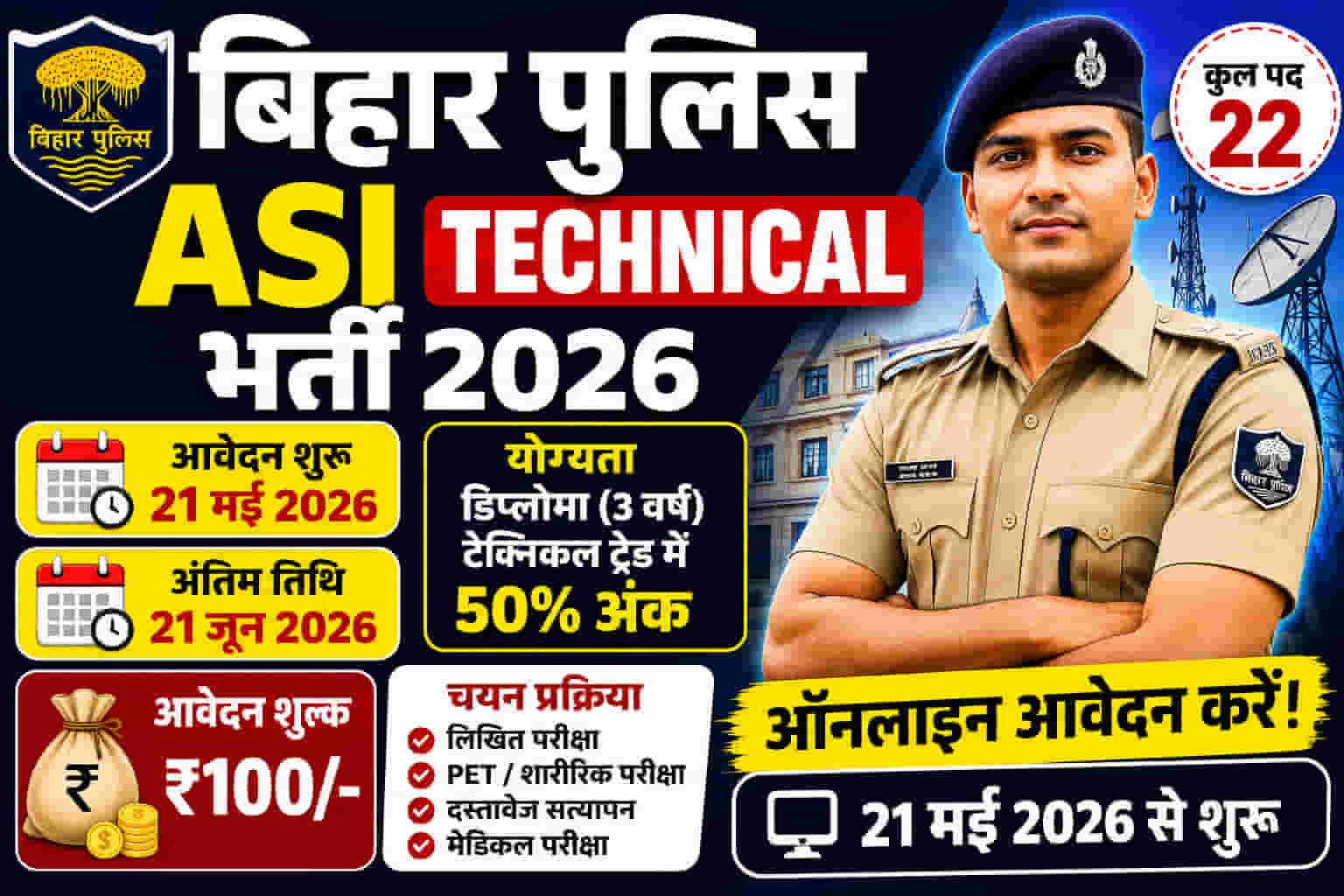 Bihar Police ASI Technical Recruitment 2026